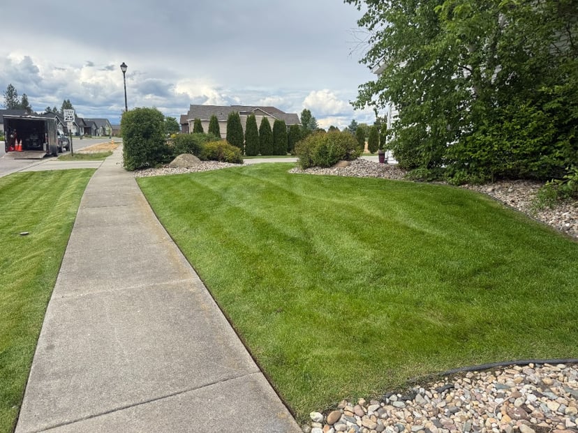 Professionally edged lawn and landscaping by Local Boys Lawn Care